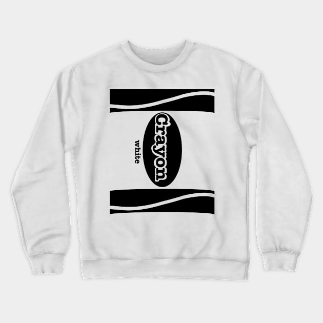 Color White Crewneck Sweatshirt by TonTomDesignz